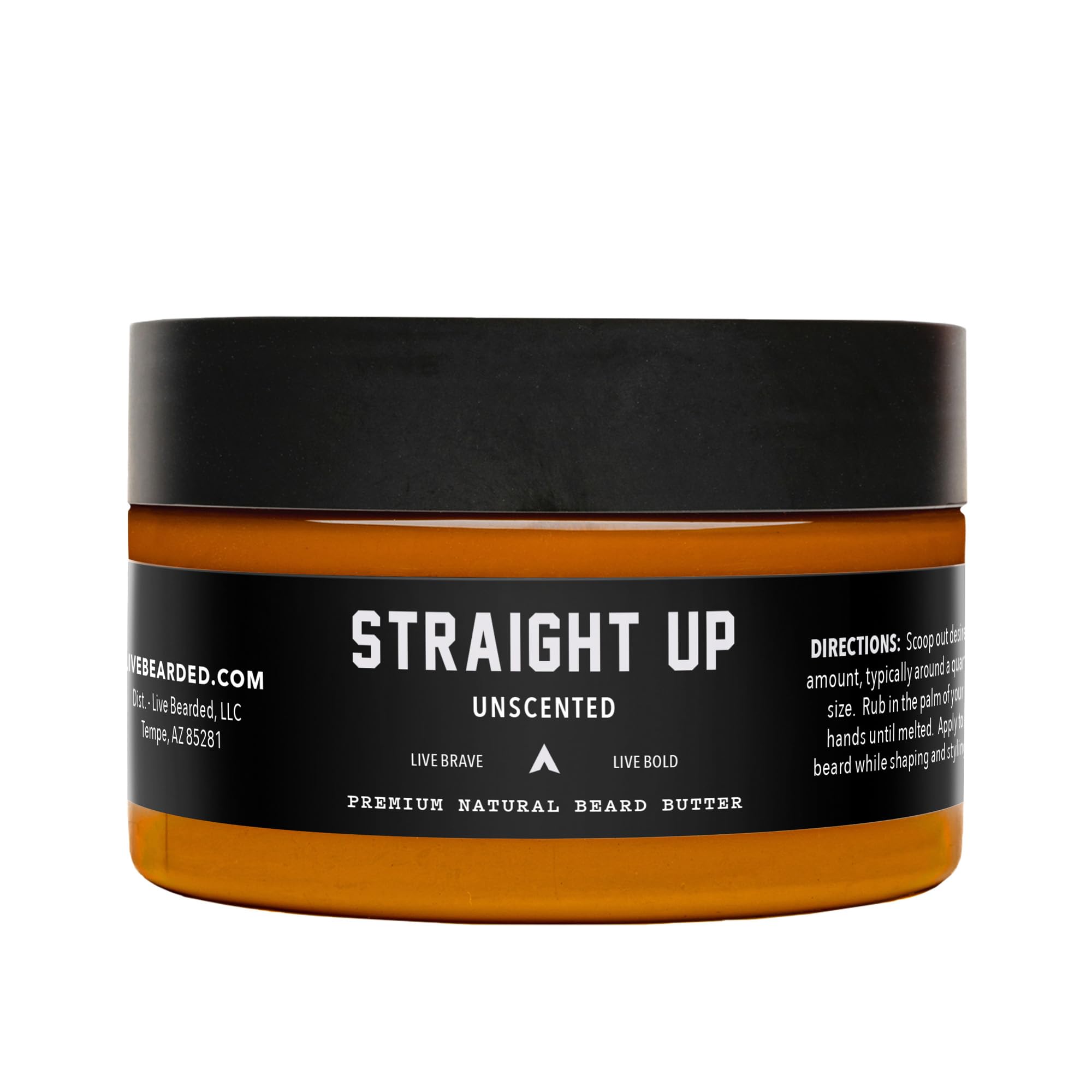 Live Bearded Beard Butter: bote de 3 oz para hidratación suave sin fragancia.