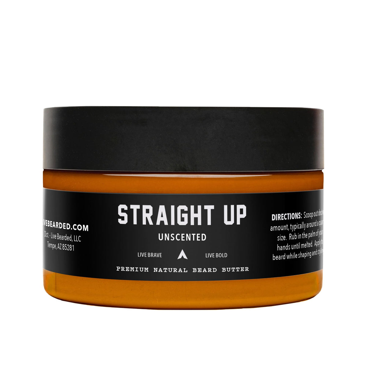 Live Bearded Beard Butter: bote de 3 oz para hidratación suave sin fragancia.