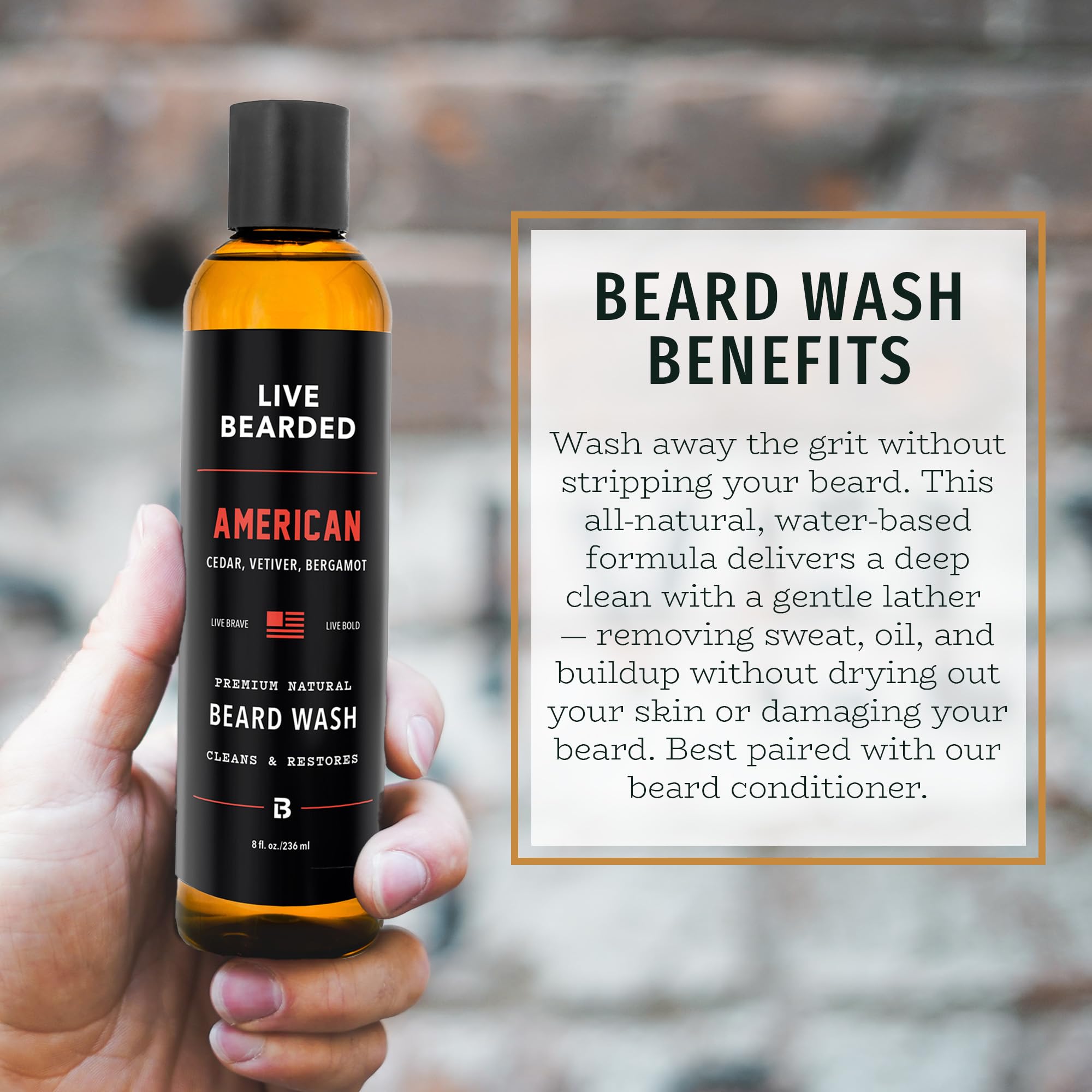 Live Bearded Wash: espuma suave para limpieza profunda sin irritación