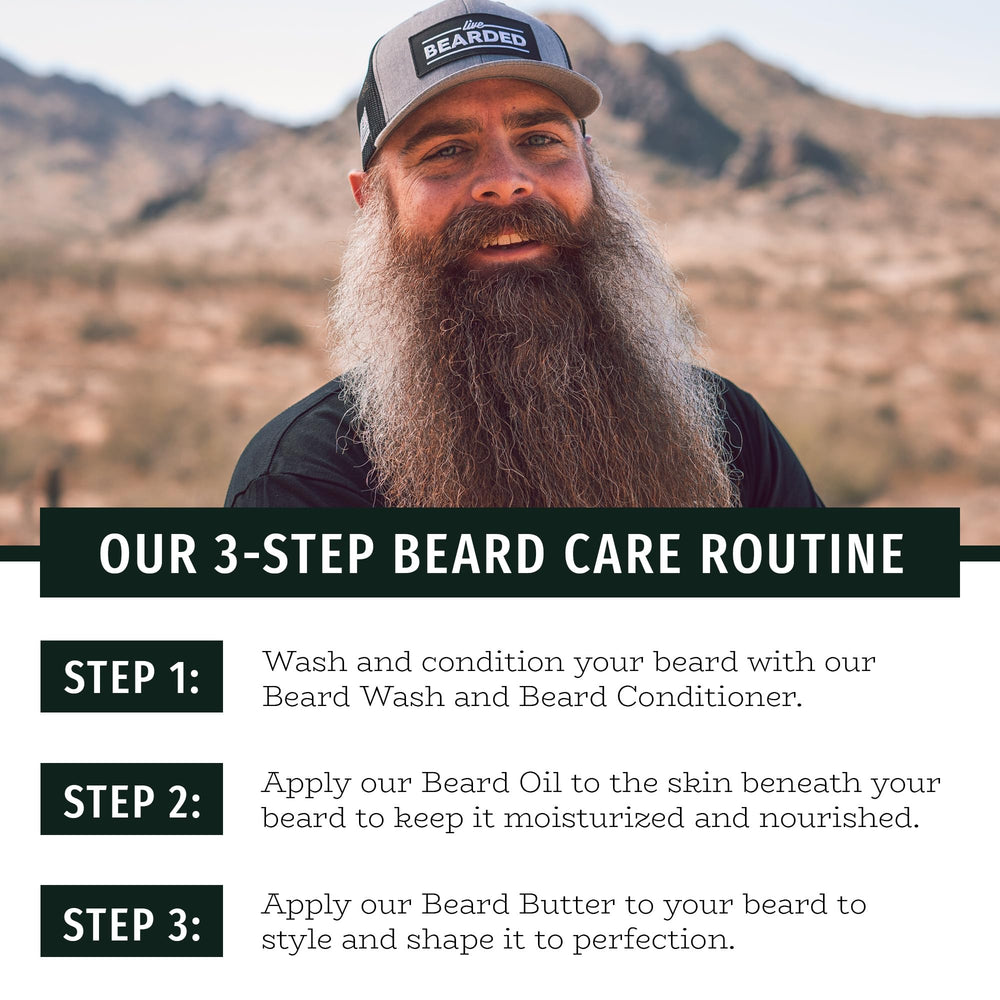 Hidratación diaria con Live Bearded para barba suave y saludable.
