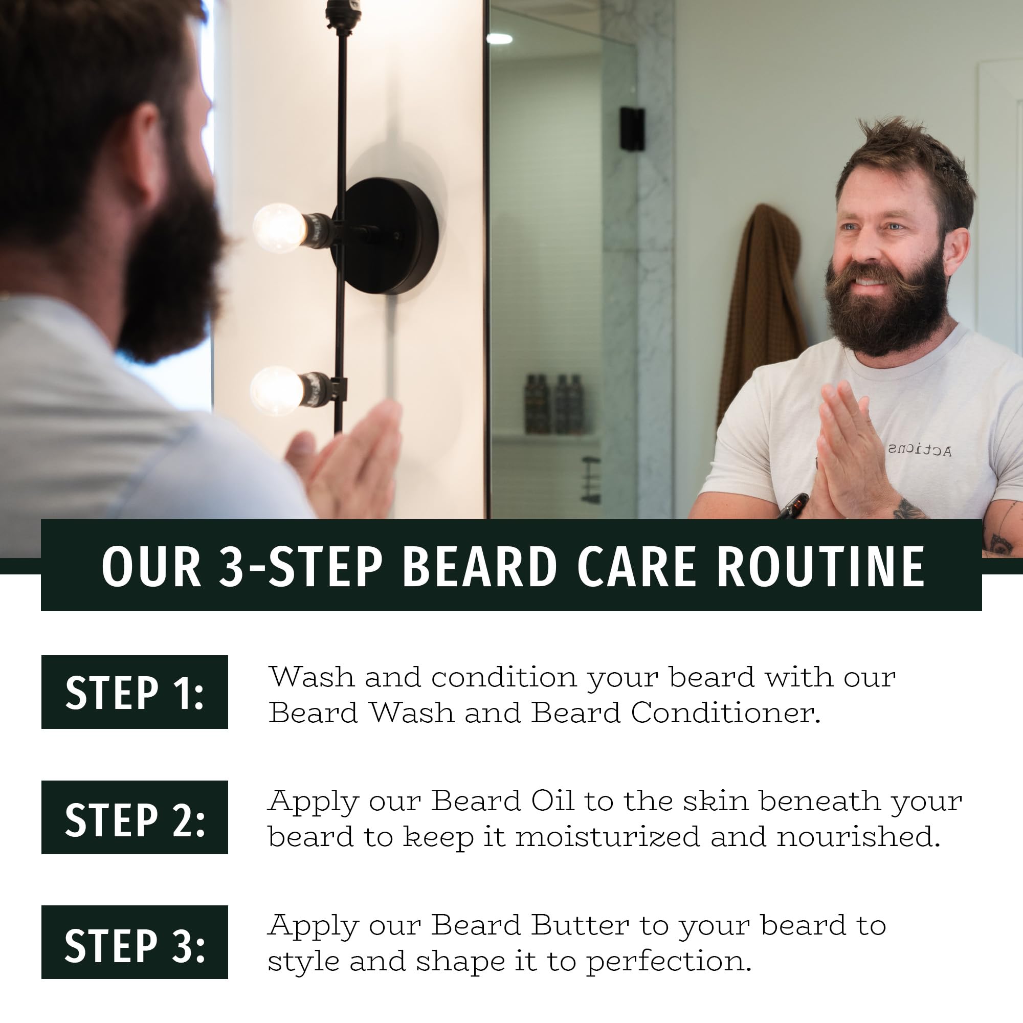 Live Bearded kit de cuidado para barba, fácil de usar diariamente.