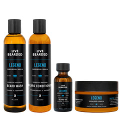 Live Bearded lavado de barba para limpieza suave y efectiva.