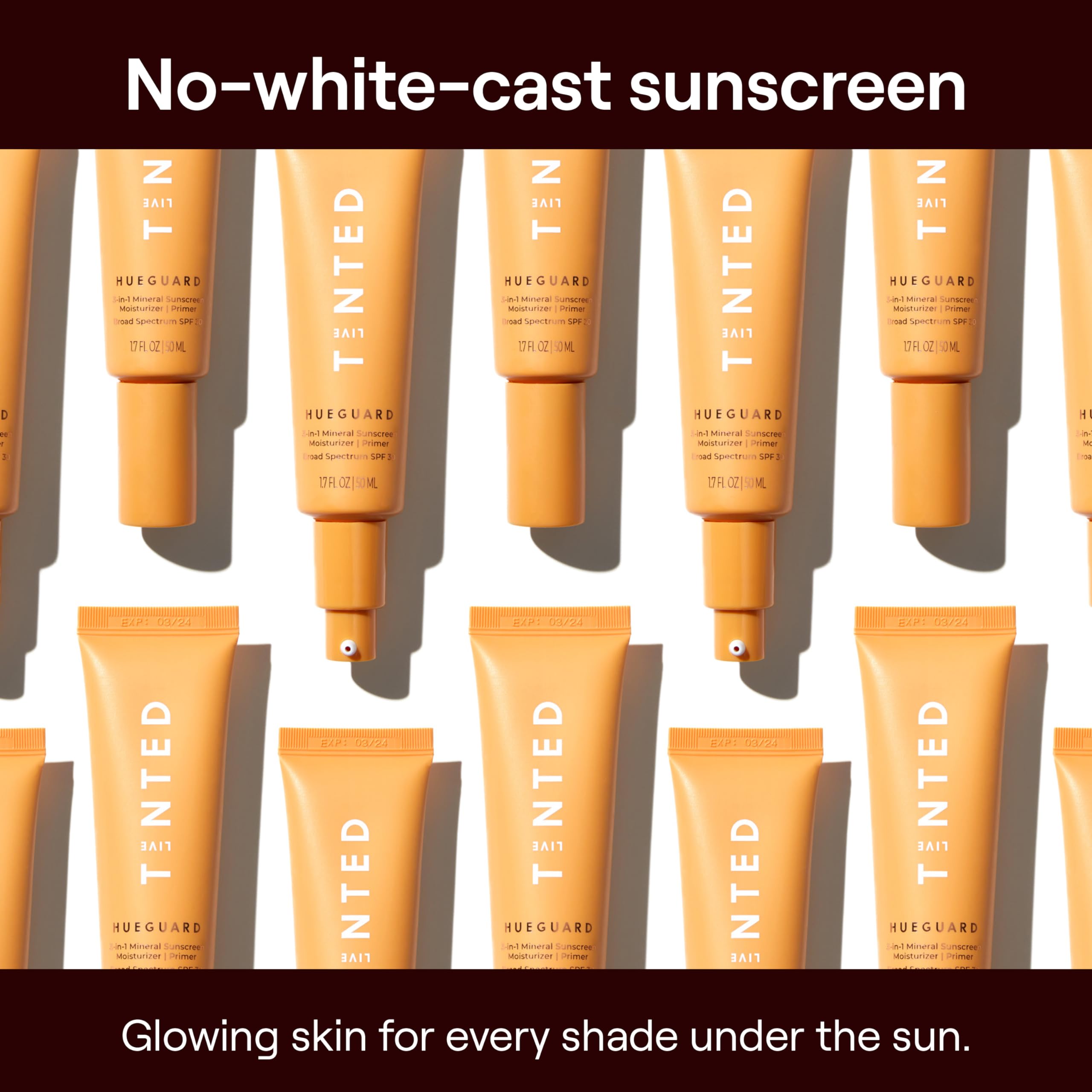 Hueguard sans trace blanche pour un teint naturel et lumineux.