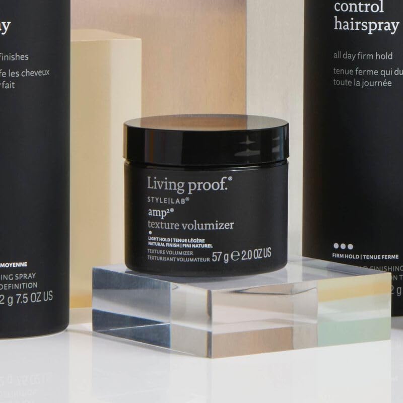 Living proof Amp Texture Volumizer – look final avec volume durable et cheveux doux.