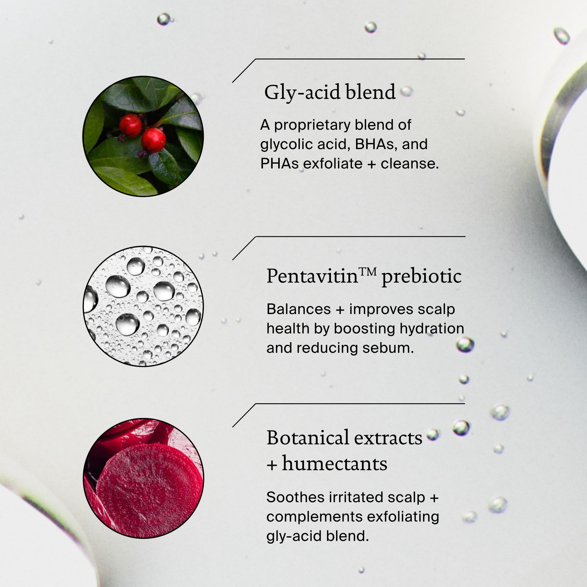 Living Proof prebiótico hidrata y regula el cuero cabelludo al aplicar este serum
