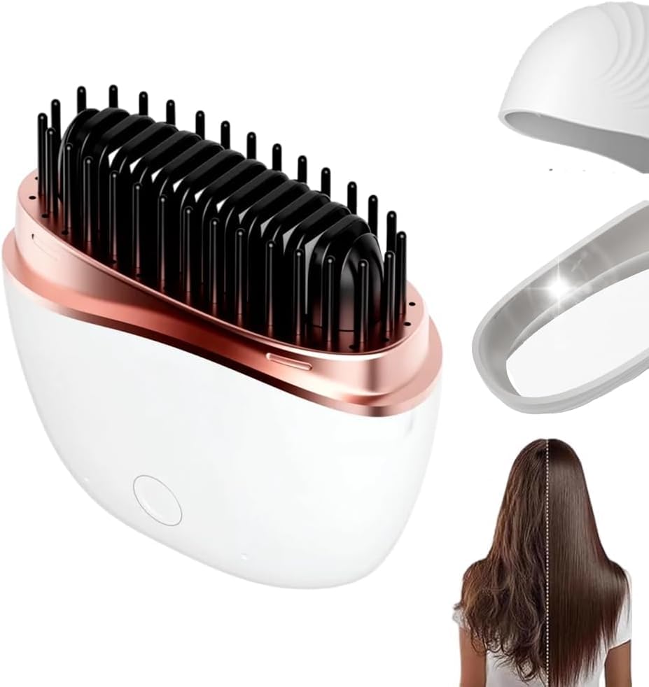 LIVREO mini alisador de pelo inalambrico, ideal para peinados rápidos en casa o viaje