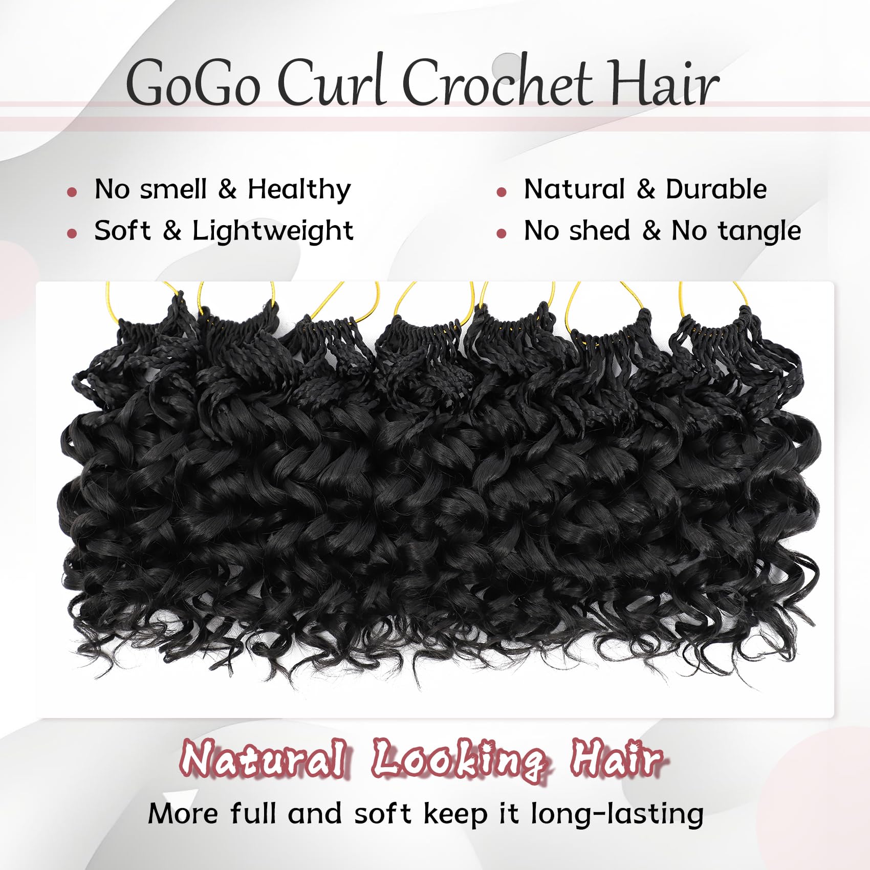 LIYATE cabello sintético crochet para trenzas 8 pulgadas: textura suave y duradera
