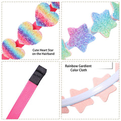 Lizioo headbands glitter detalle cercano de adornos, toque deslumbrante.