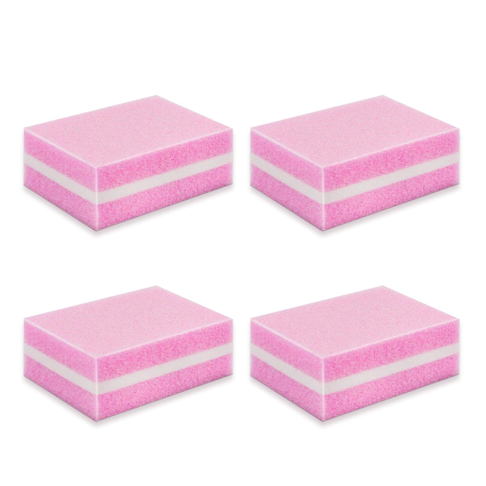 LNAUJS bloque pulidor uñas, vista frontal rosa, suave para uñas naturales