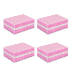 LNAUJS bloque pulidor uñas, vista frontal rosa, suave para uñas naturales