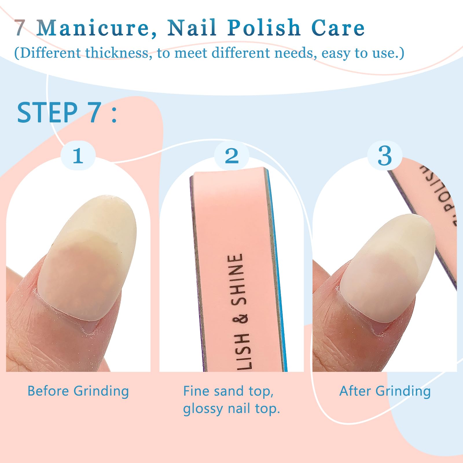 Buffer de uñas LNAUJS kit doméstico para cuidado de uñas en casa.