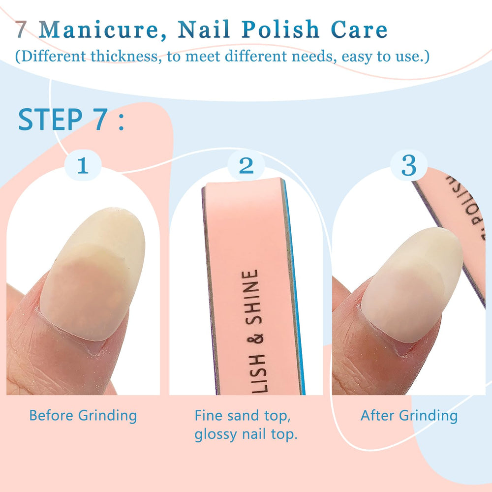 Buffer de uñas LNAUJS kit doméstico para cuidado de uñas en casa.