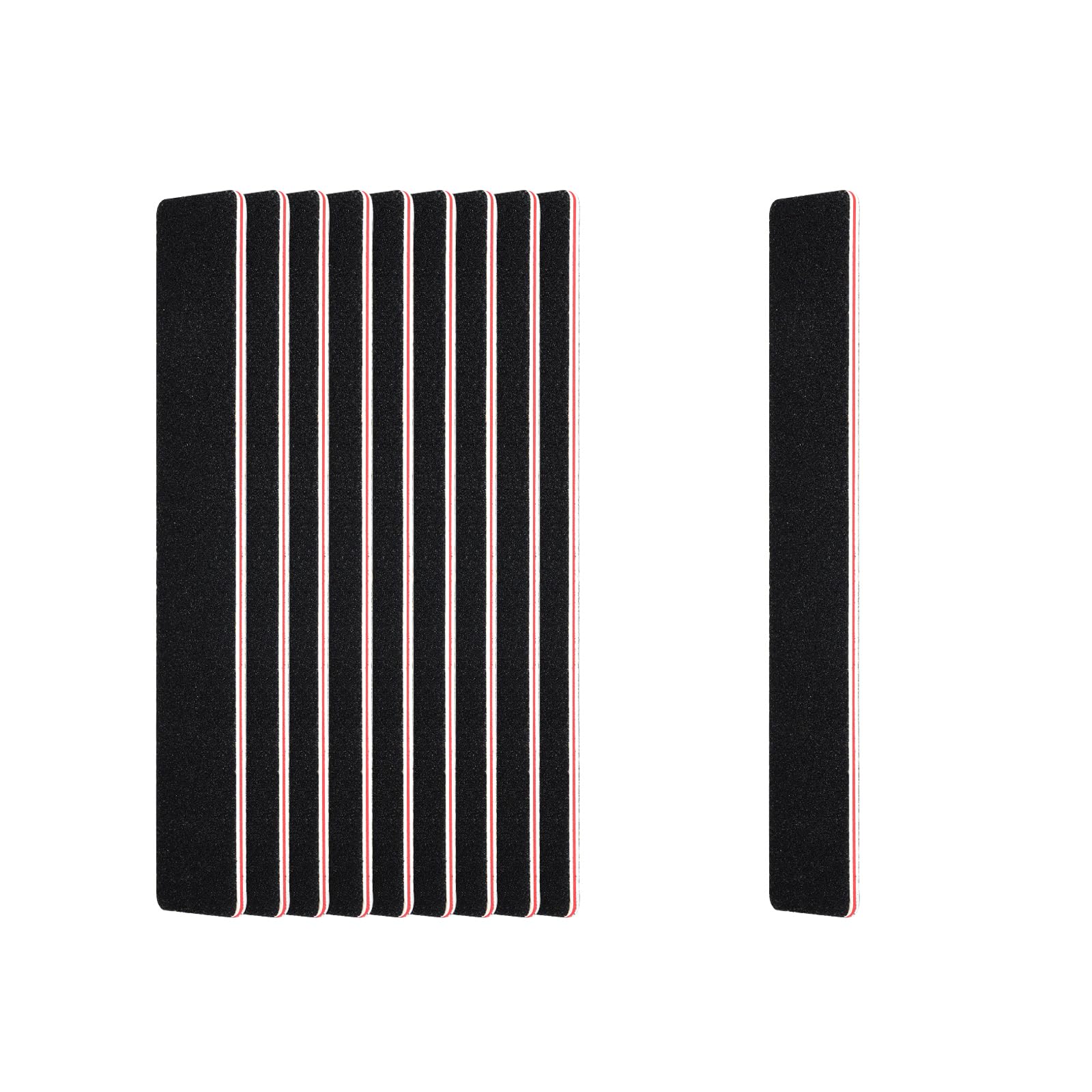 LNAUJS limas rectangulares 100 grano para dar forma a uñas duras