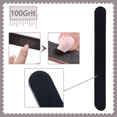 LNAUJS paquete de 60 limas negras para manicura