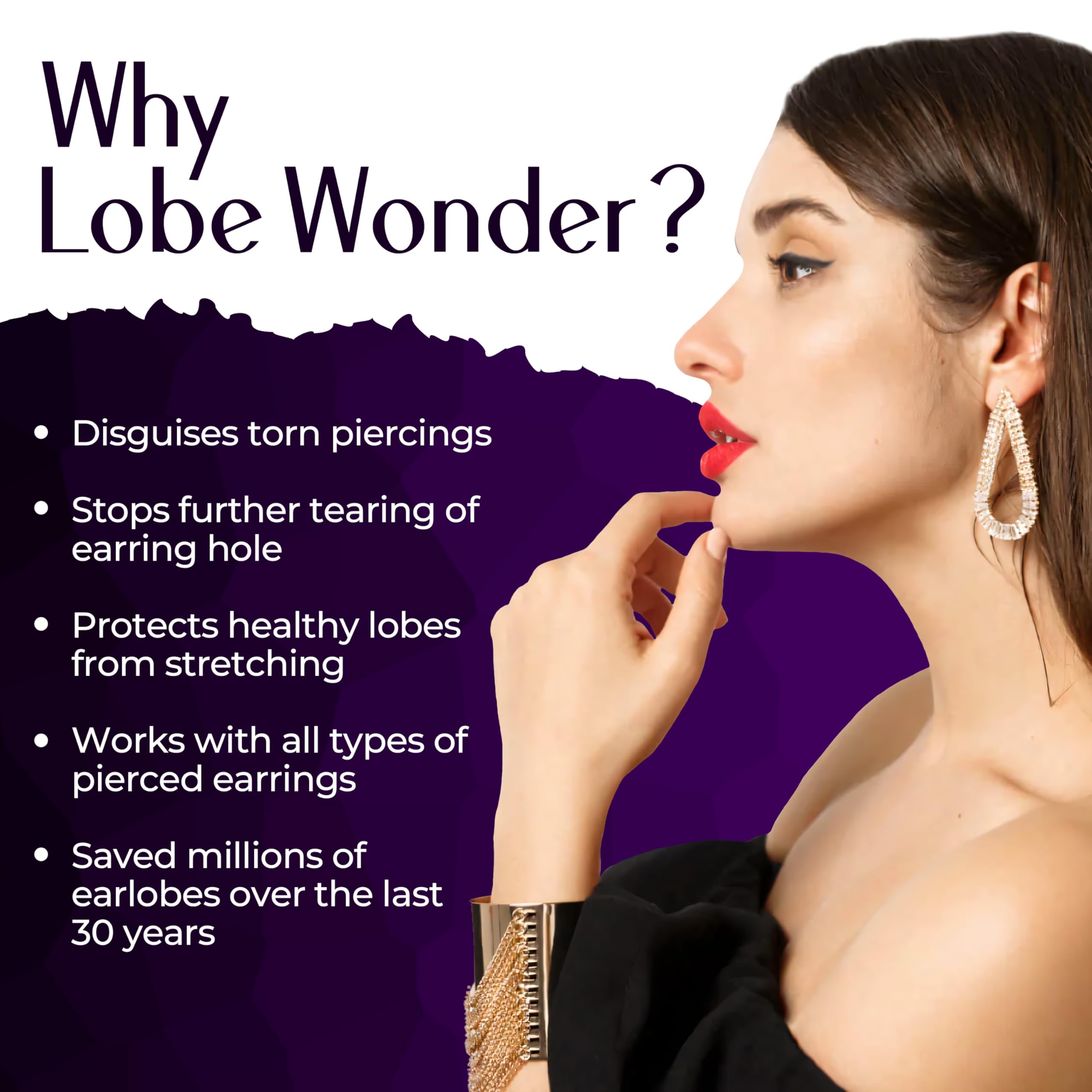 Lobe Wonder parche aplicación fácil, no requiere herramientas.