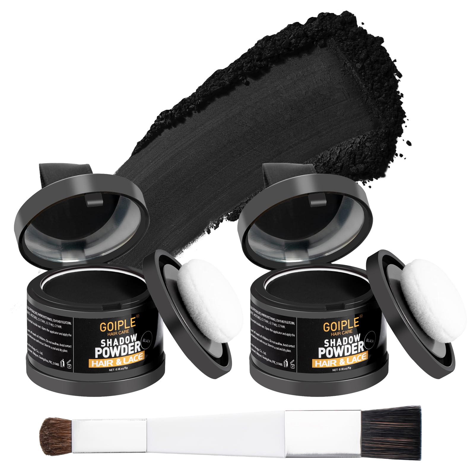 Lockmio polvo para raíces negros, cubre raíces con aspecto natural