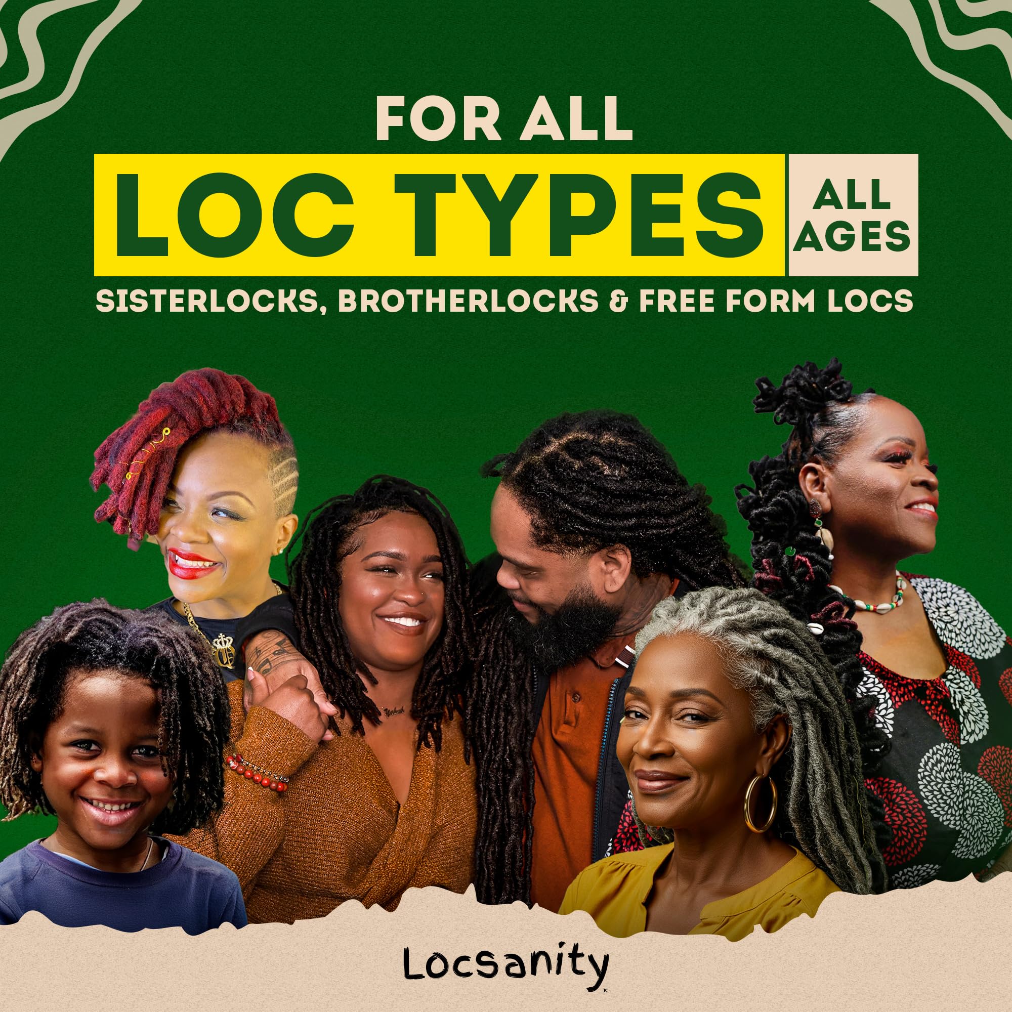 Lightweight formula shown on damp locs for smooth conditioning