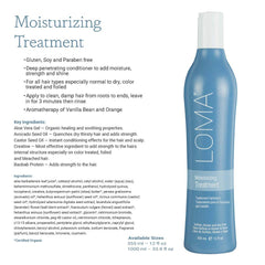 Loma ingrédients avocat et huile nourrissante pour les cheveux.