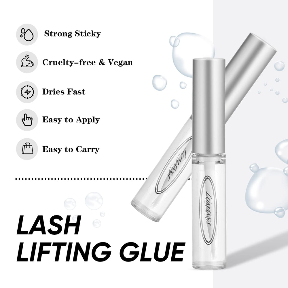 Lomansa Lash Lift adhesivo-sin-residuos facilita retirada limpia sin residuos.