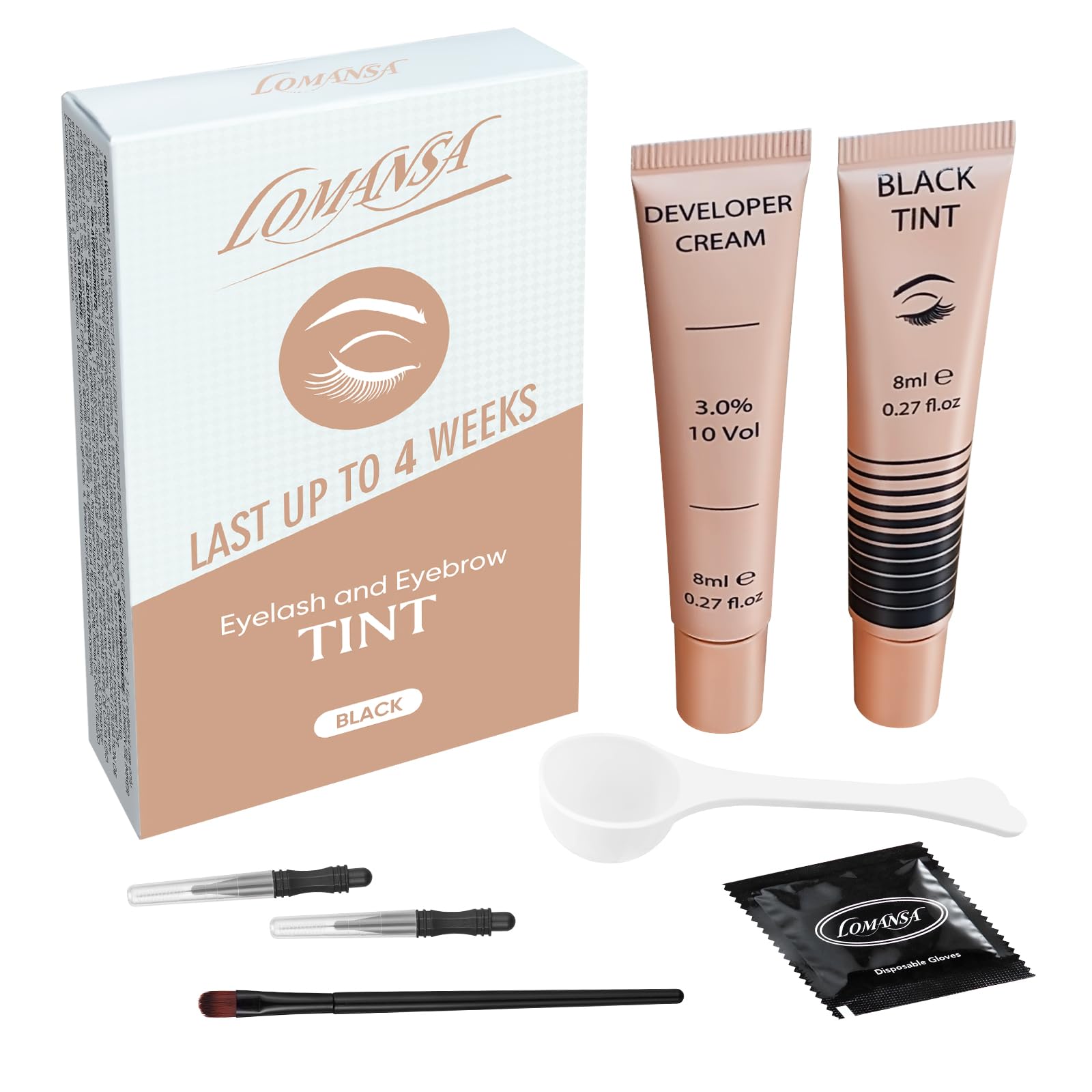 Lomansa: tinte para pestañas y cejas, aplicación fácil para acabado natural