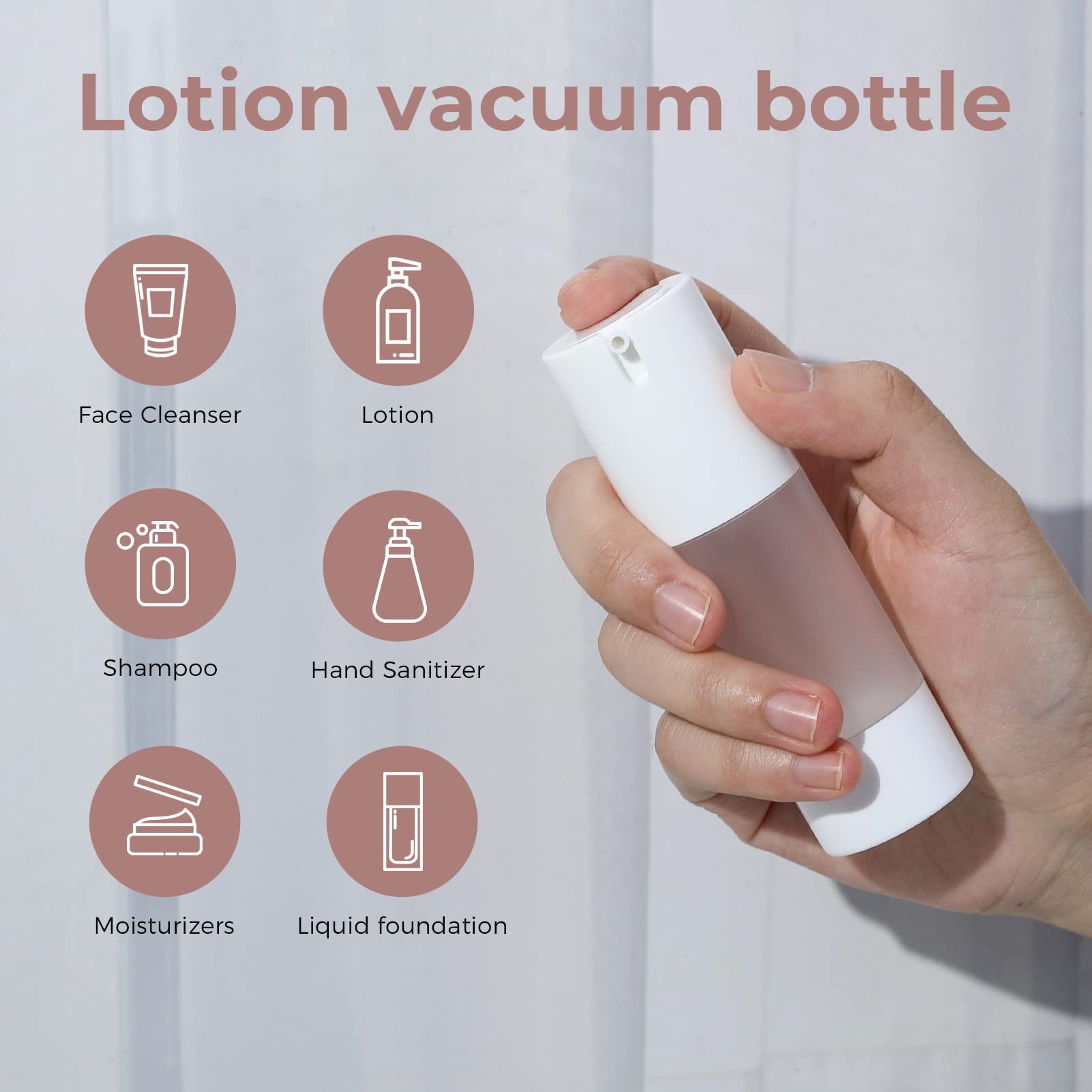 Conjunto de tres botellas Longway sin aire para viajar