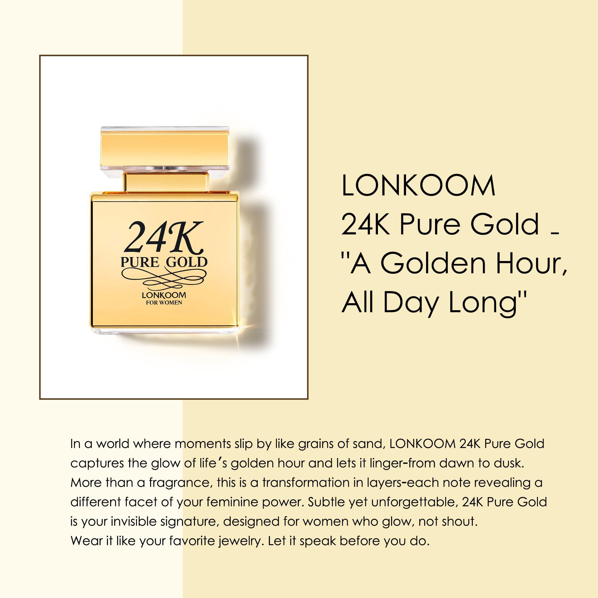 Lonkoom 24K Oro Puro en caja regalo: empaque lujoso para ocasiones.