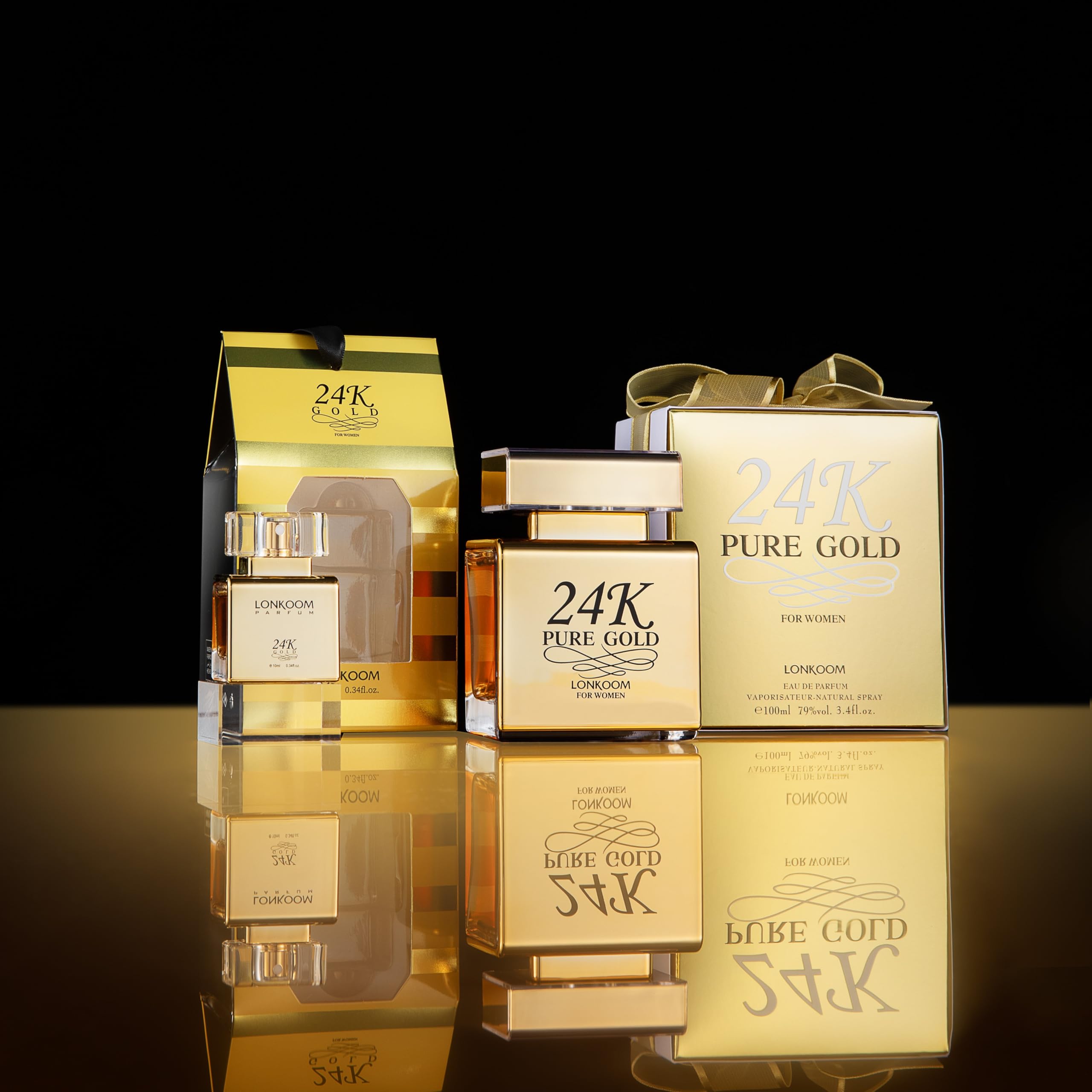 Lonkoom 24K Oro Puro, uso diario de día y noche para cualquier ocasión.