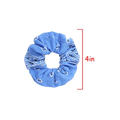 LOOKSEVEN scrunchies azul Carolina, estilo fresco para diario.