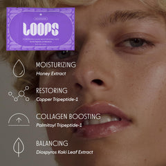 LOOPS disco tónico exfoliante: exfoliación rápida para piel fresca.