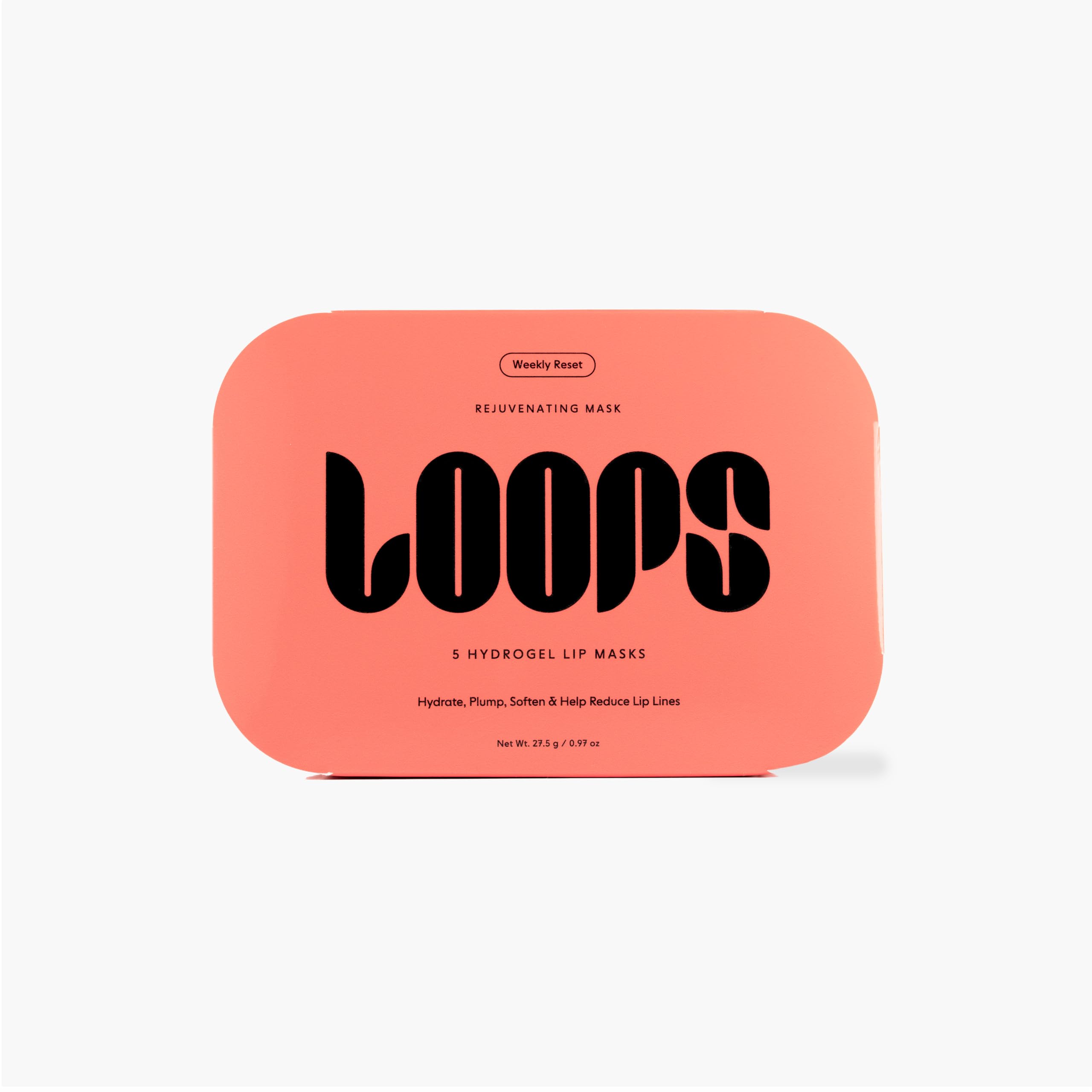 LOOPS mascarilla labios hidrogel reseteo semanal para hidratación profunda y suavidad duradera
