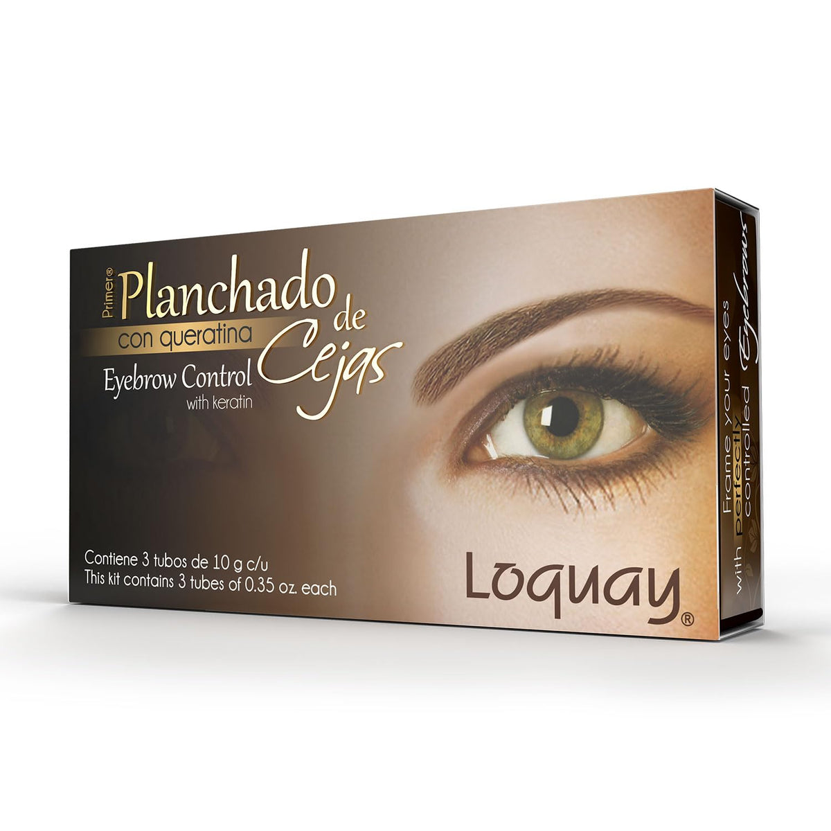 Loquay kit de planchado cejas keratina, acabado profesional y definido.