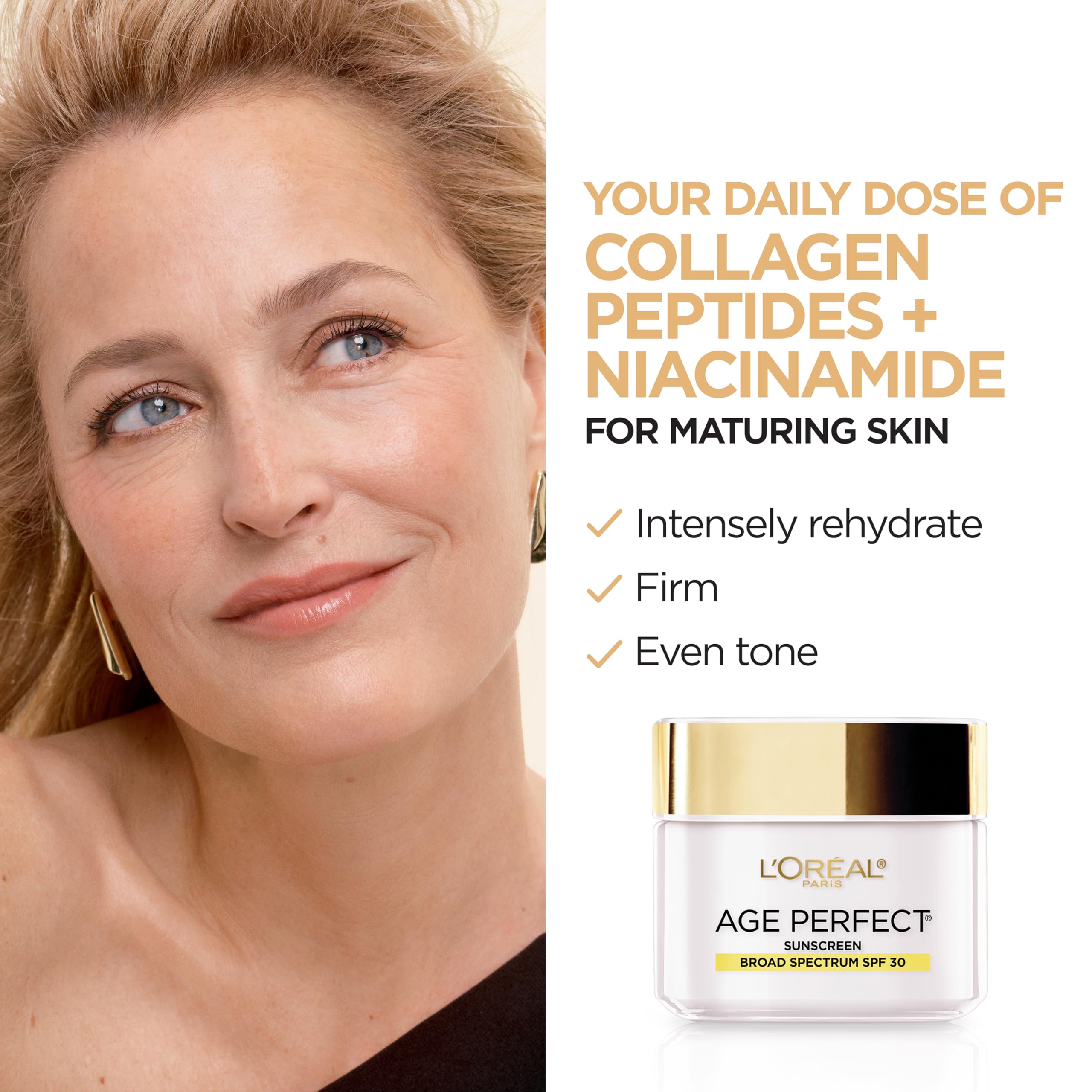 L’Oréal Paris Age Perfect: fórmula con colágeno y péptidos para redensificar.