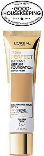 Envase de 30 ml de L'Oreal Paris Age Perfect Radiant Serum Foundation SPF 50