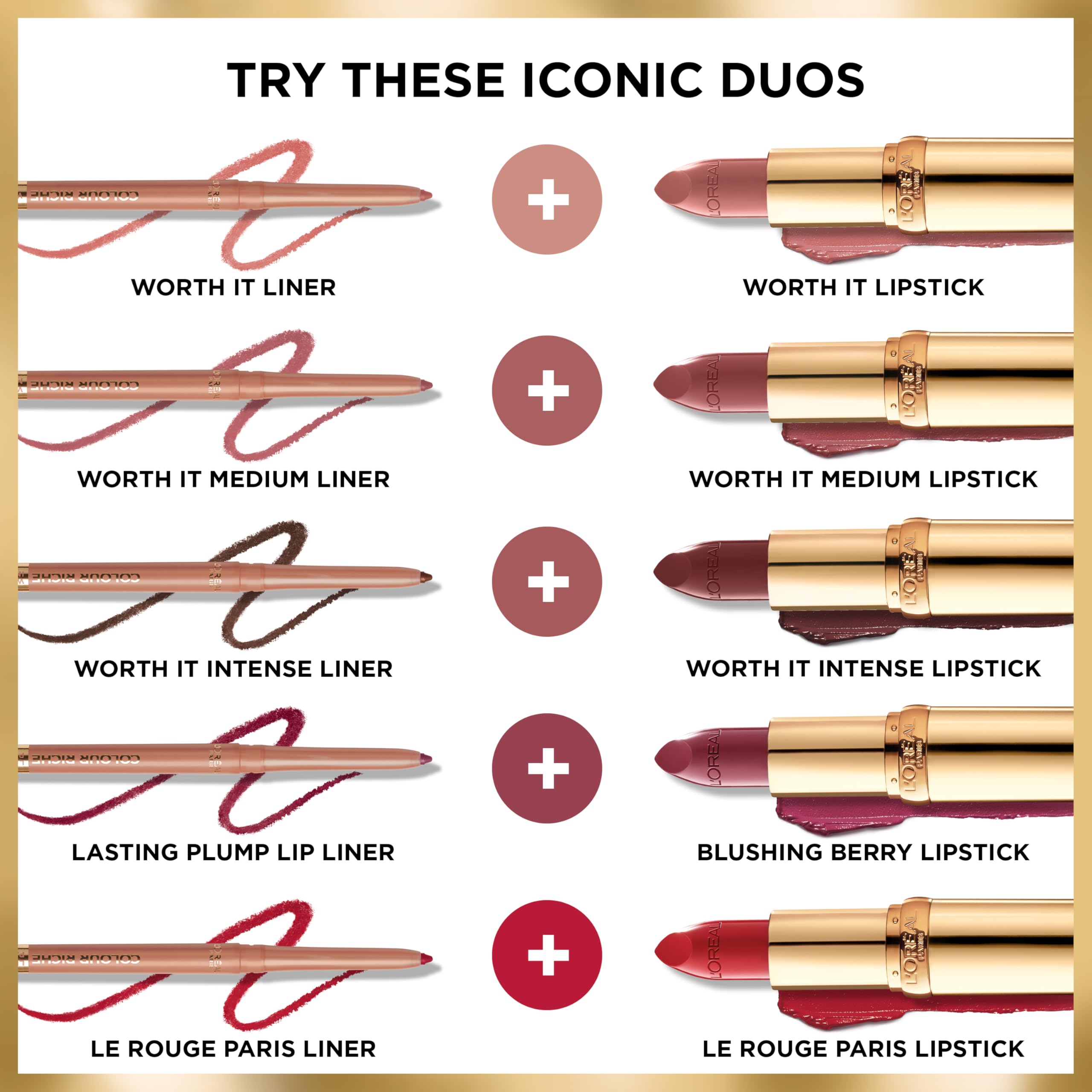 L'Oréal Paris Colour Riche Lip Liner labios llenos y naturales con contorno.