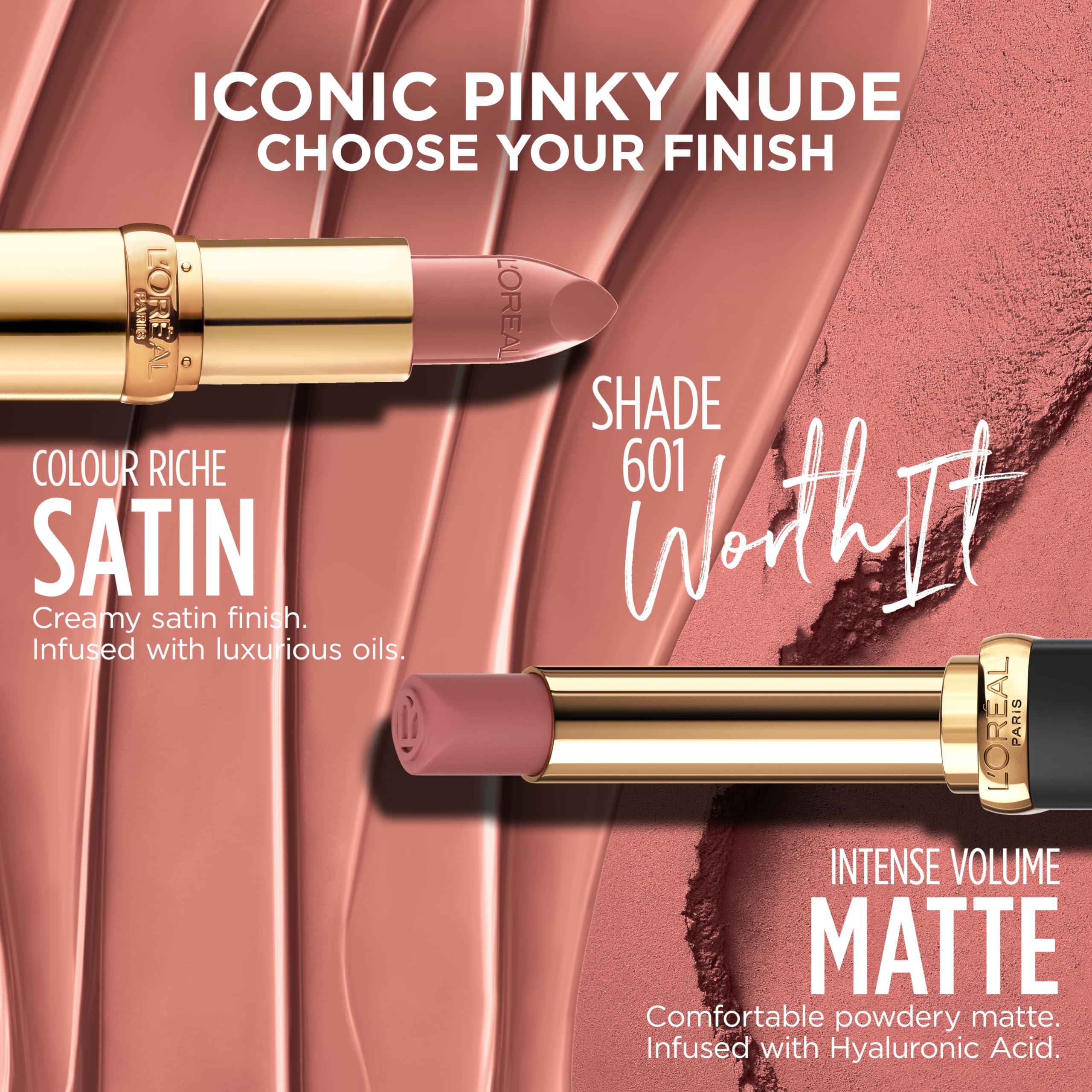 L’Oréal Paris Colour Riche Satin tono rosa brillante ideal para uso diario