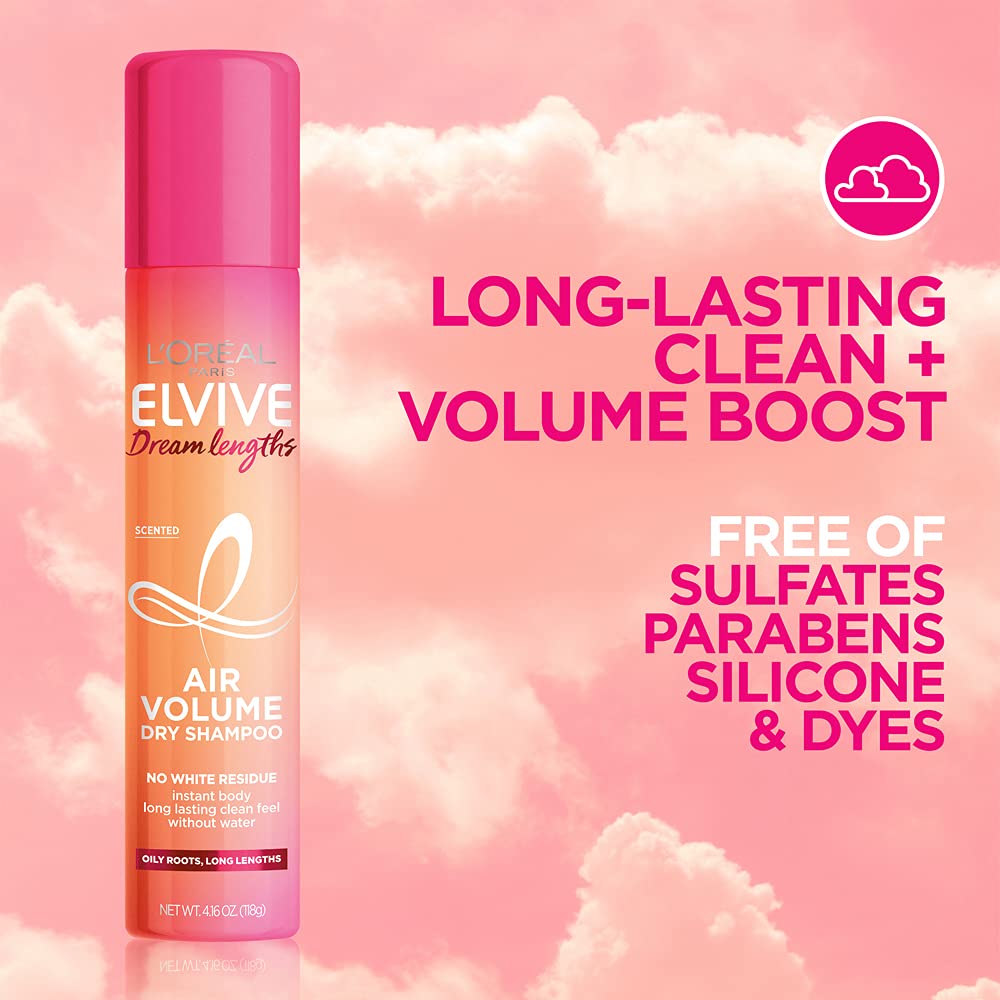 Presentación-compacta de Elvive Dream Lengths con aroma floral para uso diario.