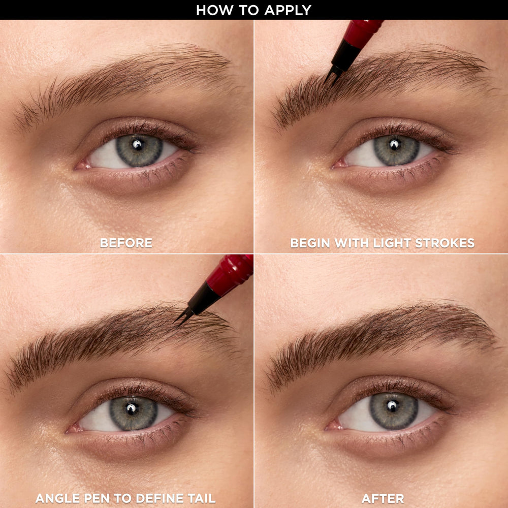 L'Oreal Paris Faux Brow double-brush tip fills brows in one stroke.