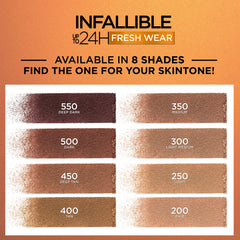 L'Oréal Paris Infallible bronceador mate suave resistente al agua