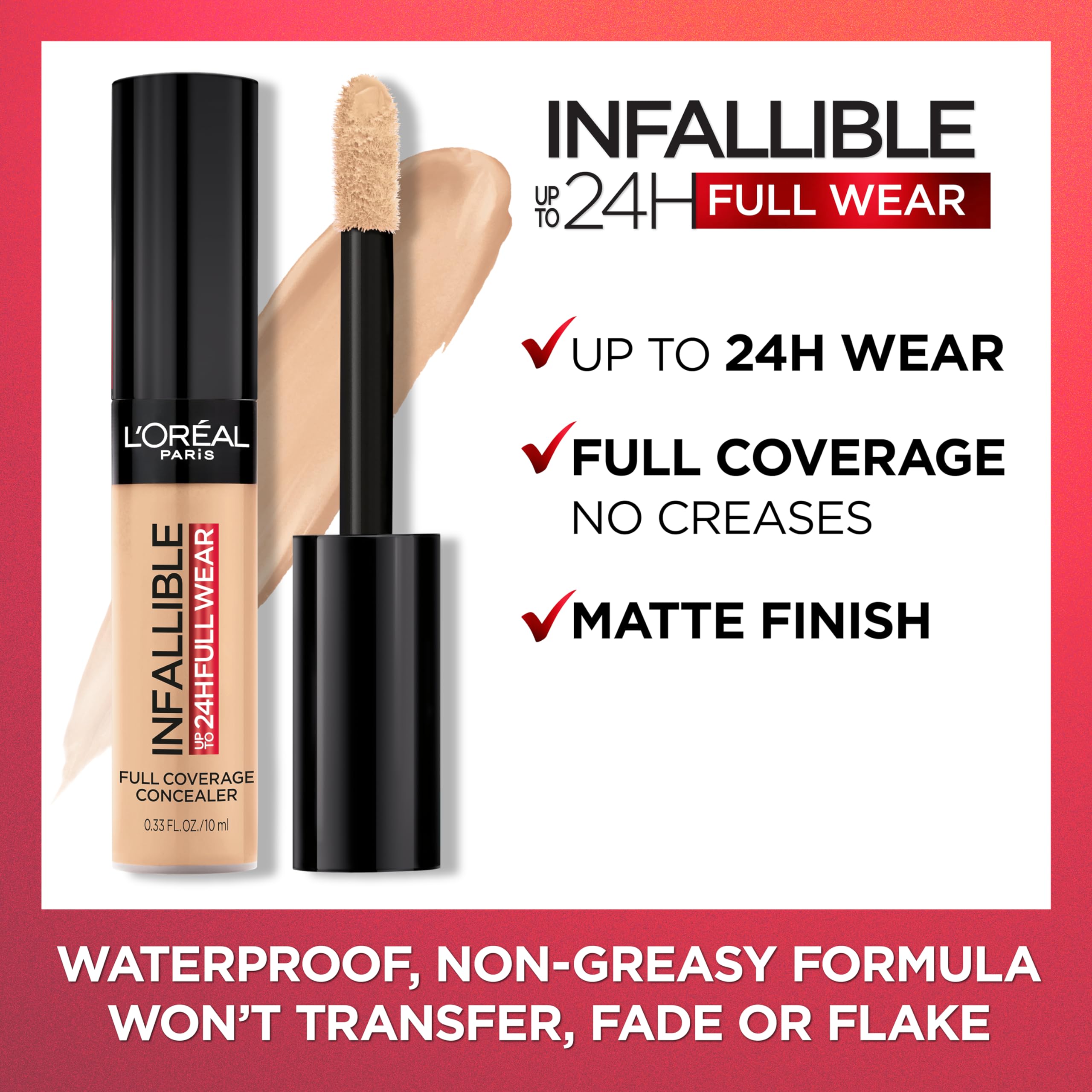 L’Oréal Paris Infallible Corrector, envase grande para uso diario en todo el rostro.