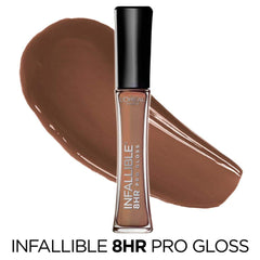 L’Oréal Paris Infallible Gloss brilla 8 horas con hidratación suave.