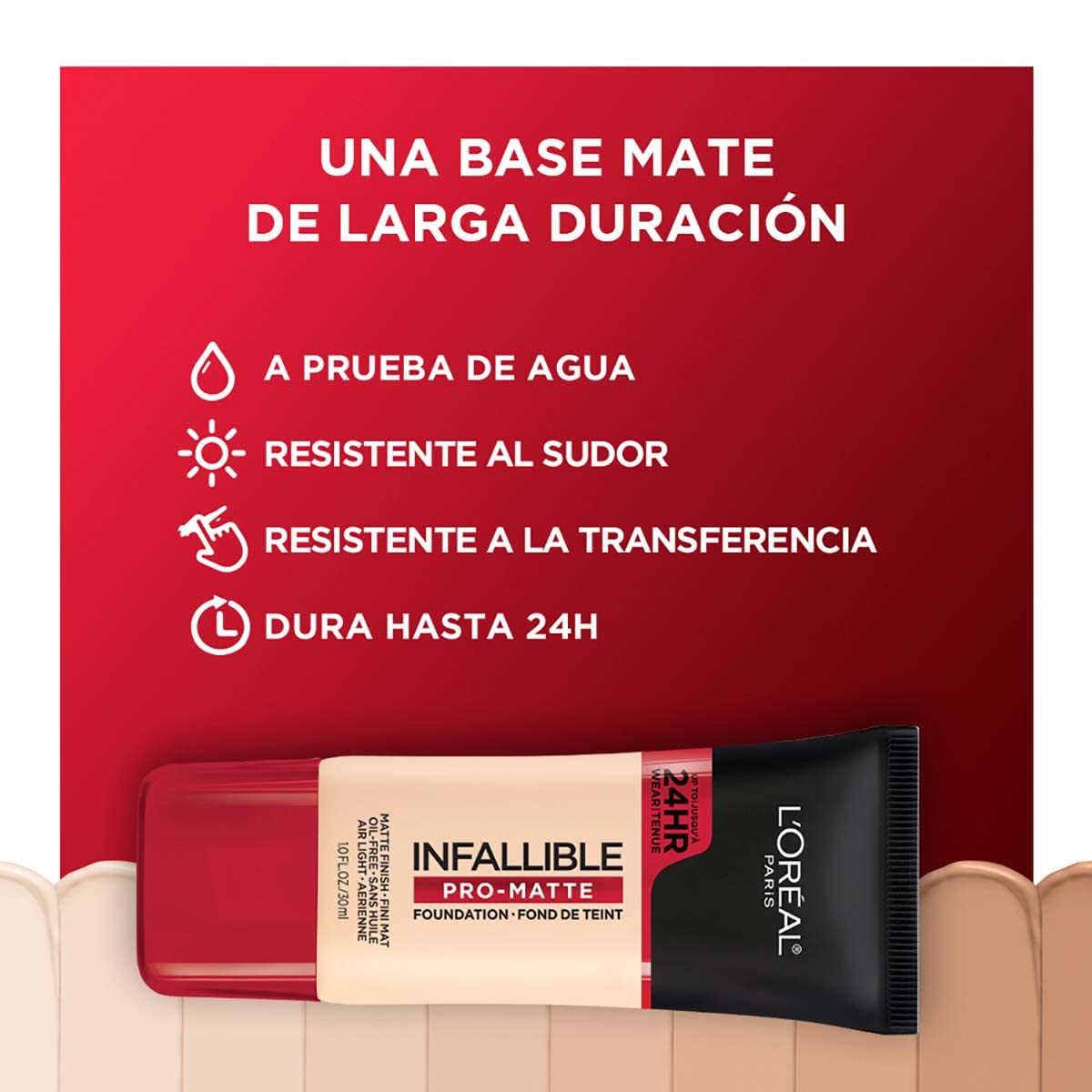 Aplicación en centro de rostro para difuminado uniforme con Pro-Matte.