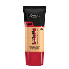 L Oreal Paris Infallible Pro Matte Foundation, botella, acabado mate duradero todo el día.