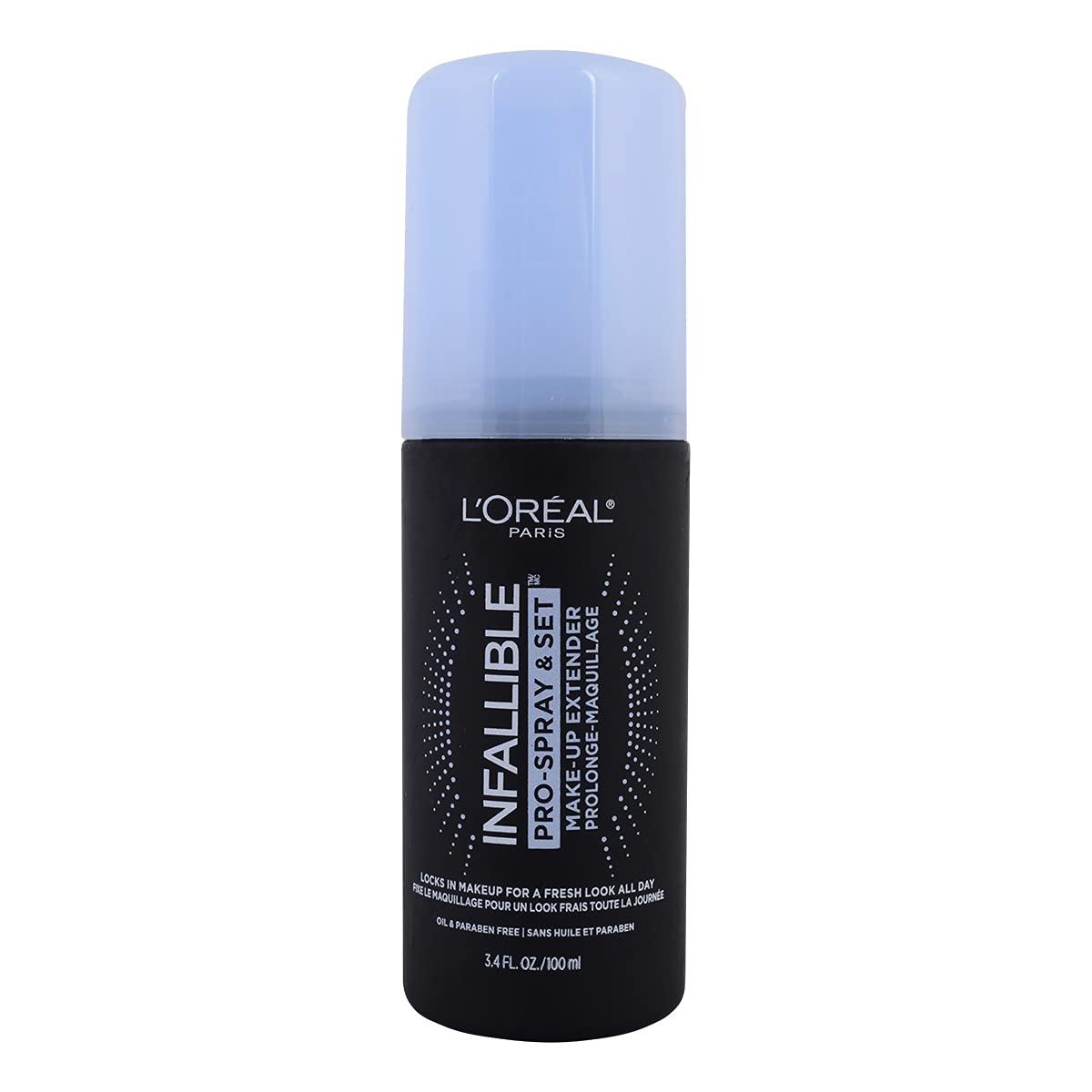 L'Oreal Paris Infallible Pro-Spray extensor de maquillaje en botella para fijar el look.