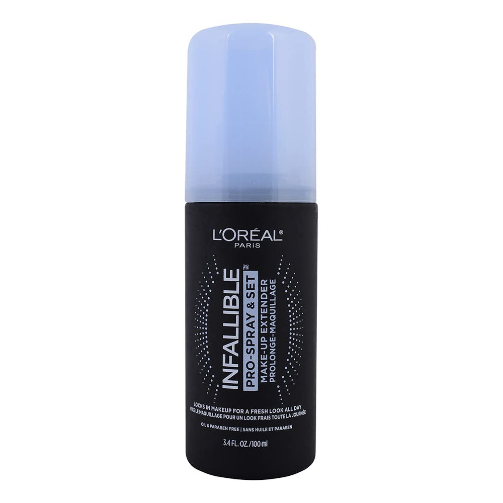 L'Oreal Paris Infallible Pro-Spray extensor de maquillaje en botella para fijar el look.