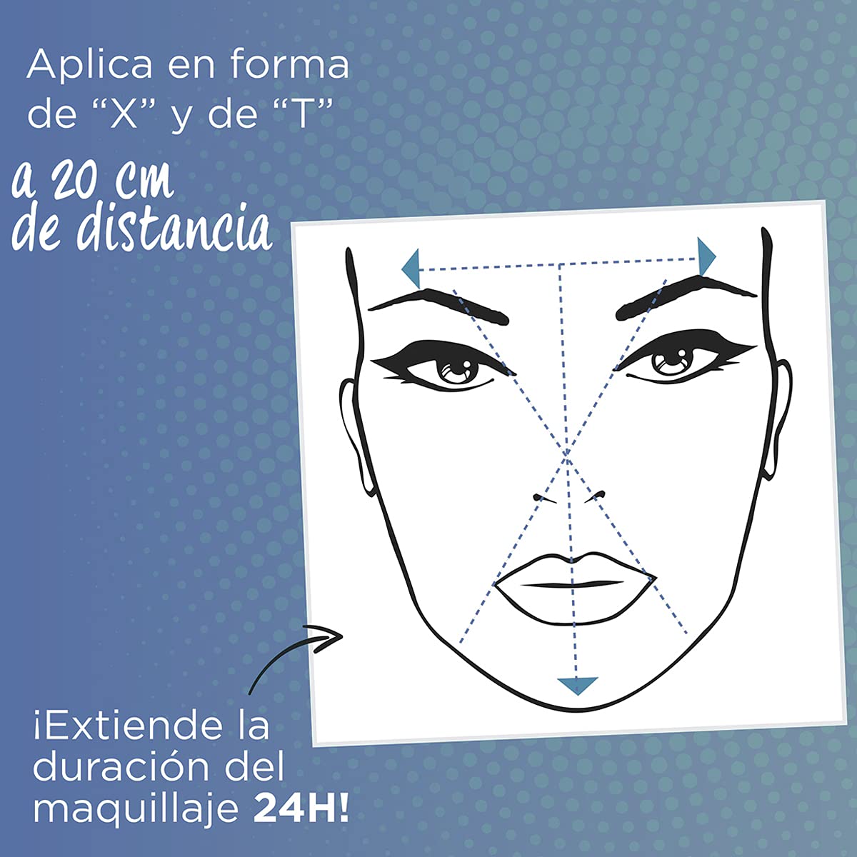 Pro-Spray extensor para todo tipo de piel, fijación sin peso.