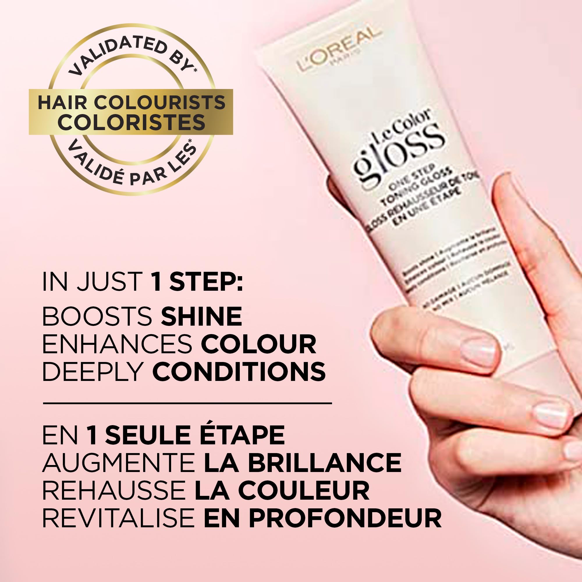 L'Oréal Paris Le Color One Step Toning Hair Gloss, color sin compromiso y sin dañar.
