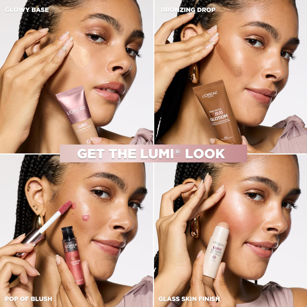 L'Oreal Paris Lumi Glotion combinar con base para acabado luminoso.