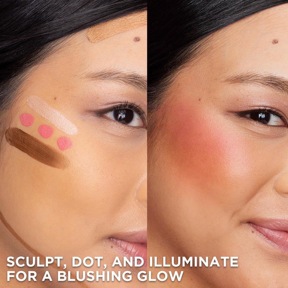 L'Oreal Paris Lumi Le Liquid Blush brillo sutil, efecto luminoso natural.