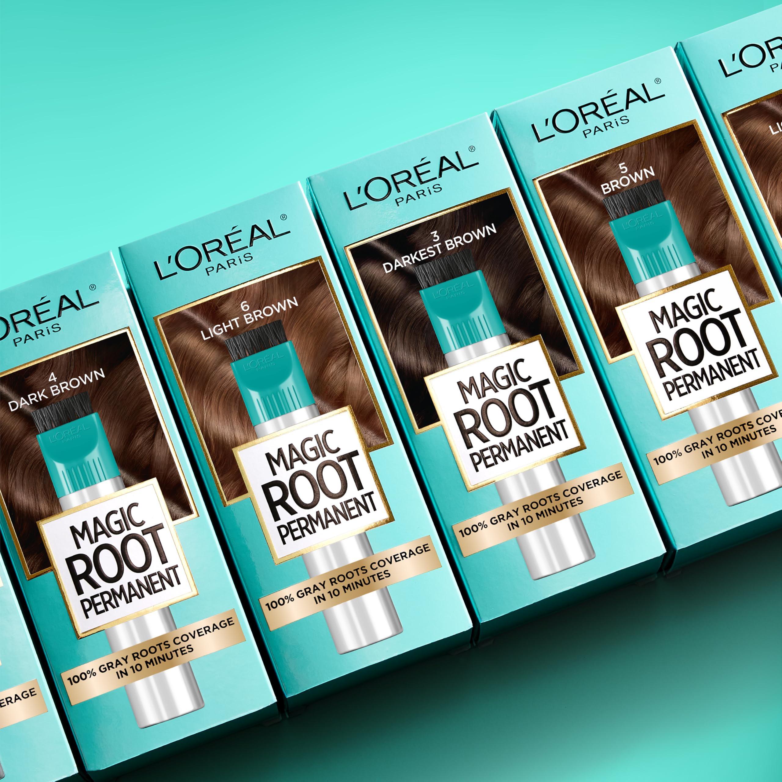 Cobertura uniforme de canas de la raíz a la punta con L’Oréal Paris Magic Root Rescue.