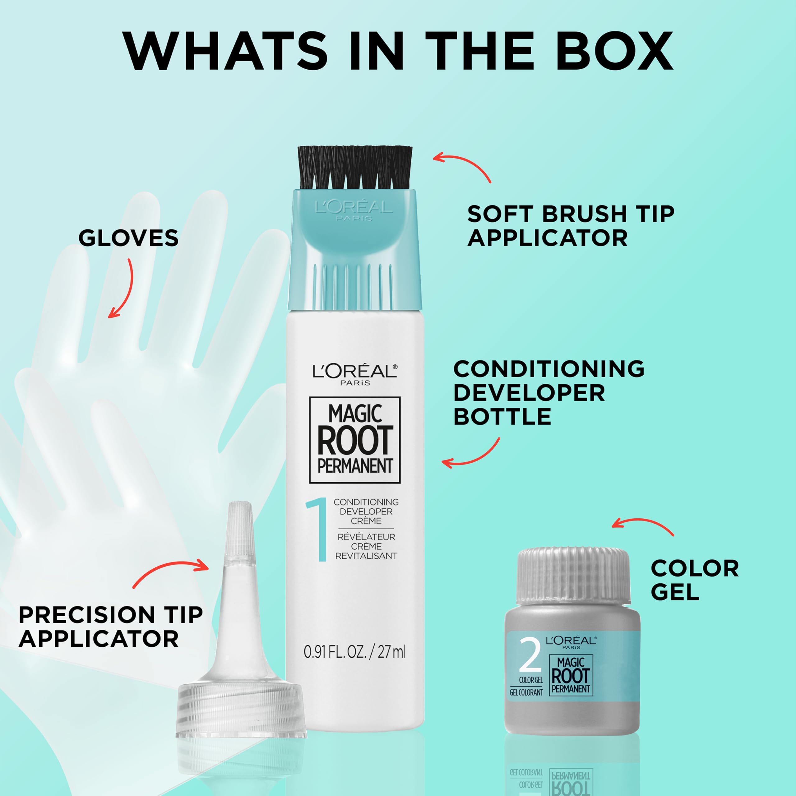 Gel de color permanente con acondicionamiento para un acabado suave con L’Oréal Paris Magic Root Rescue.